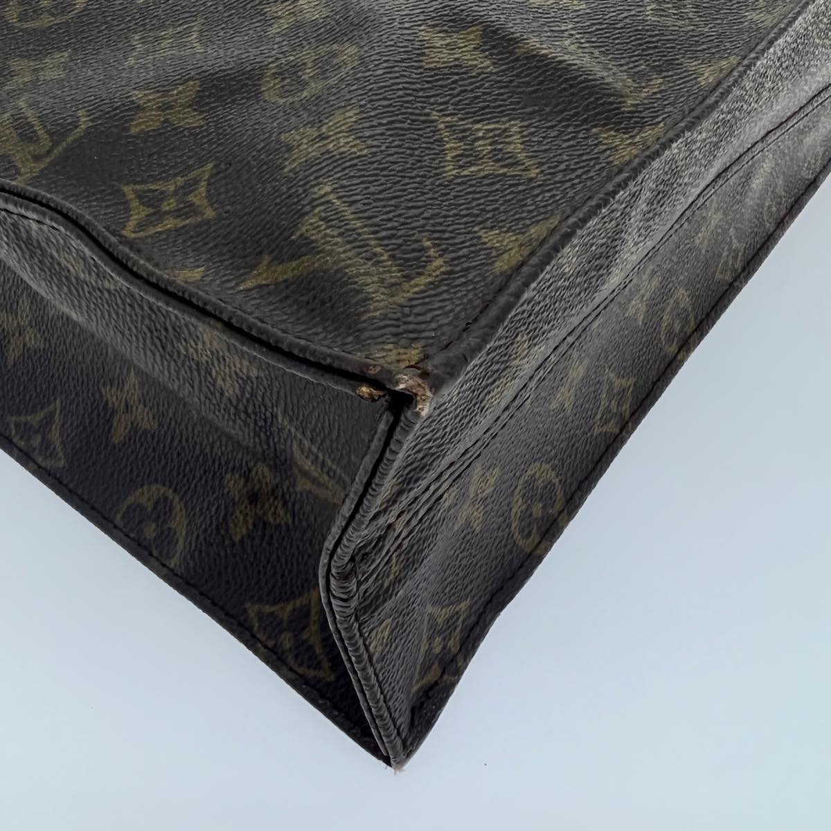 LOUIS VUITTON Monogram Sac Plat Hand Bag M51140 LV Auth bs2026