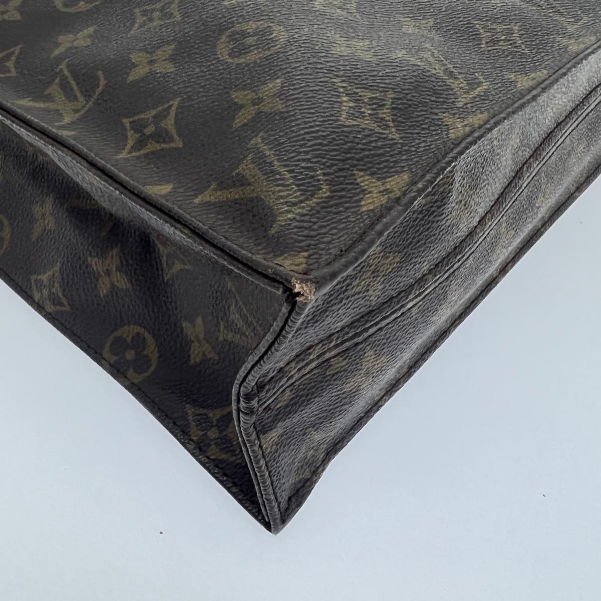 LOUIS VUITTON Monogram Sac Plat Hand Bag M51140 LV Auth bs2026