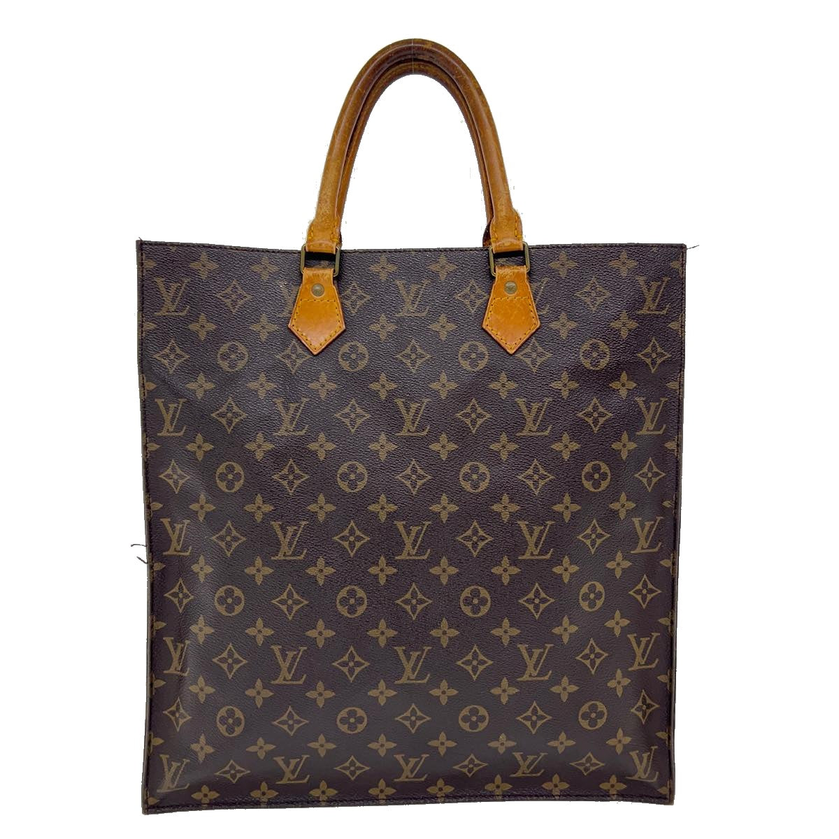 LOUIS VUITTON Monogram Sac Plat Hand Bag M51140 LV Auth bs2026