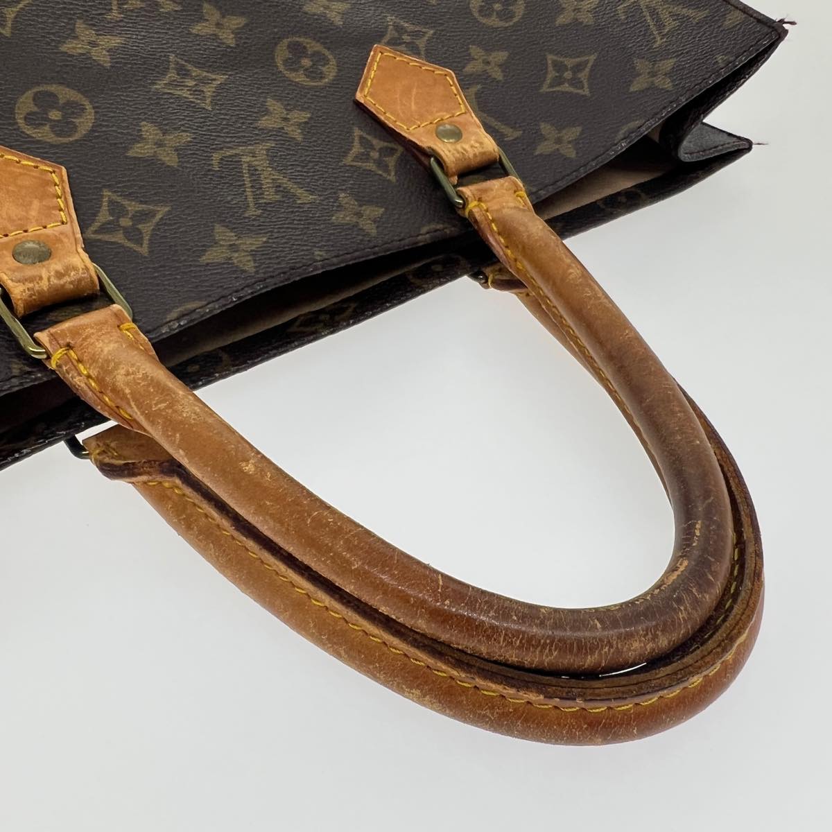 LOUIS VUITTON Monogram Sac Plat Hand Bag M51140 LV Auth bs2026