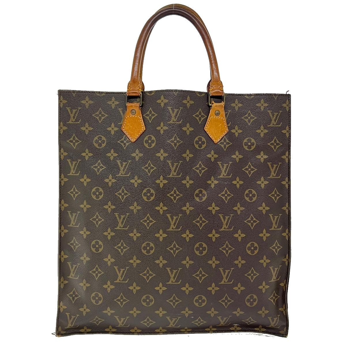 LOUIS VUITTON Monogram Sac Plat Hand Bag M51140 LV Auth bs2053 - 0