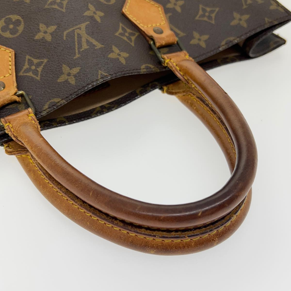 LOUIS VUITTON Monogram Sac Plat Hand Bag M51140 LV Auth bs2053