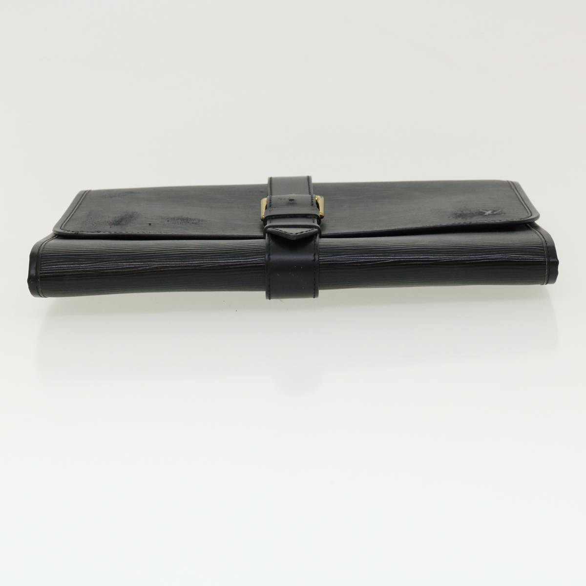 LOUIS VUITTON Epi Trousse Priant Clutch Bag Black M48372 LV Auth bs2071