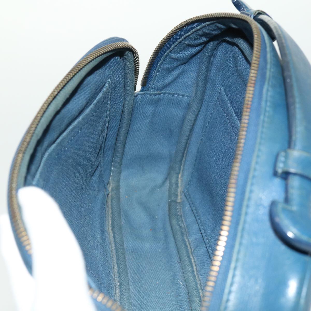 LOUIS VUITTON Damier Infini Ambreil Shoulder Bag Leather Blue N41354 LV  bs2075