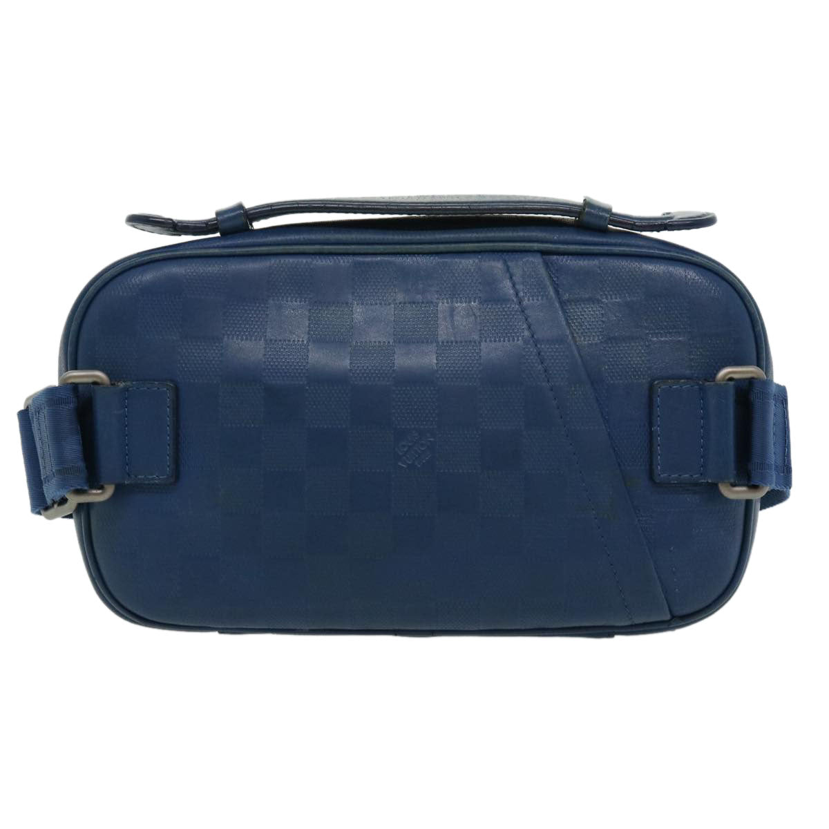 LOUIS VUITTON Damier Infini Ambreil Shoulder Bag Leather Blue N41354 LV  bs2075 - 0