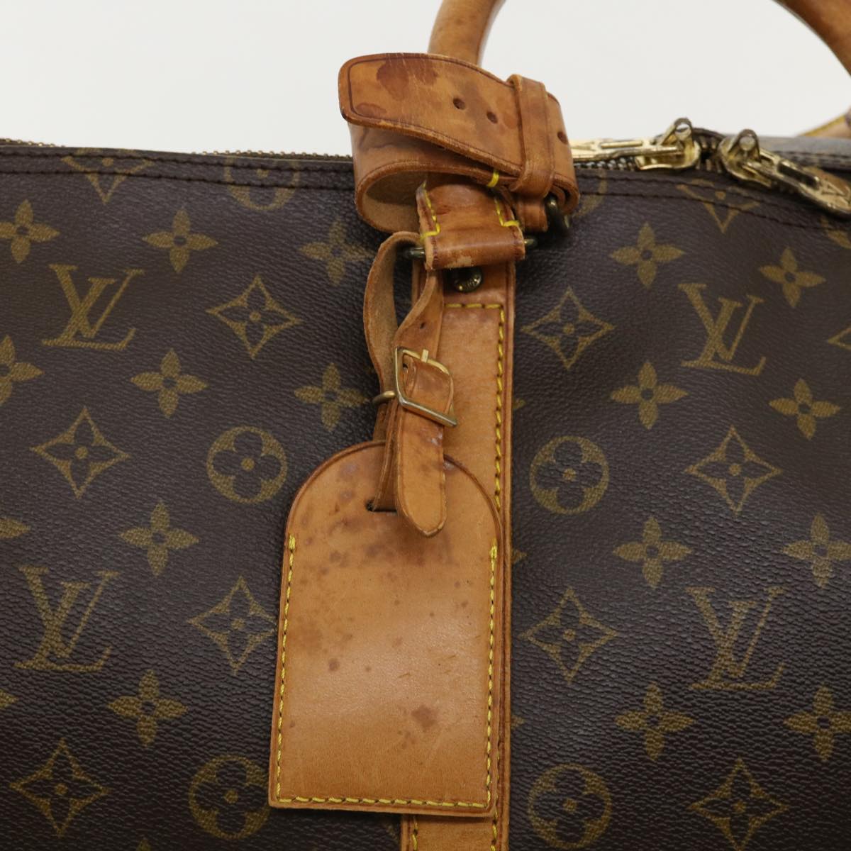 LOUIS VUITTON Monogram Keepall Bandouliere 55 Boston Bag M41414 LV Auth bs2116