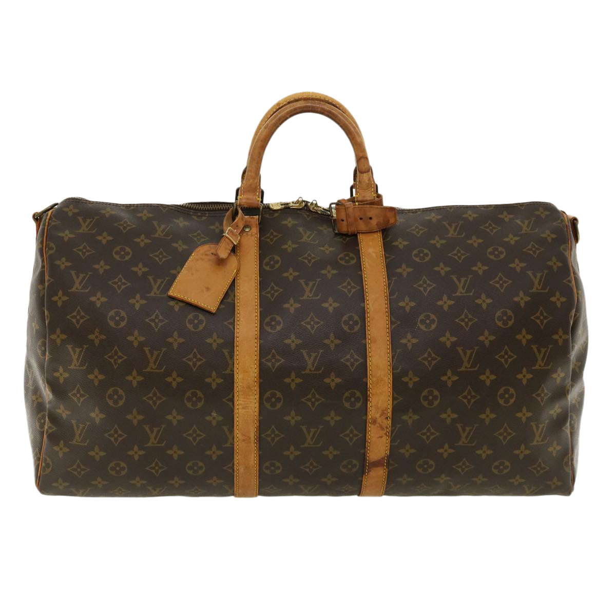 LOUIS VUITTON Monogram Keepall Bandouliere 55 Boston Bag M41414 LV Auth bs2116