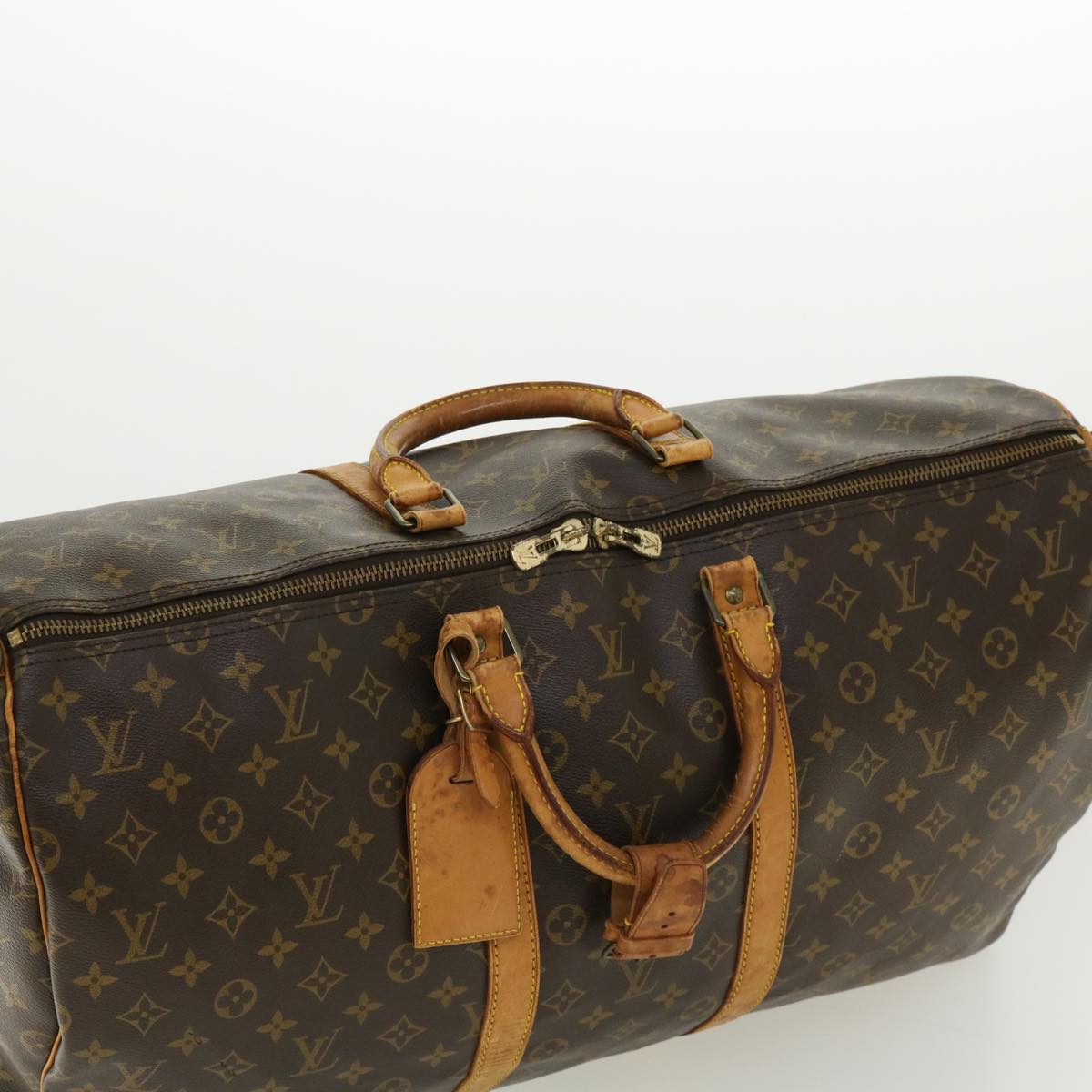 LOUIS VUITTON Monogram Keepall Bandouliere 55 Boston Bag M41414 LV Auth bs2116