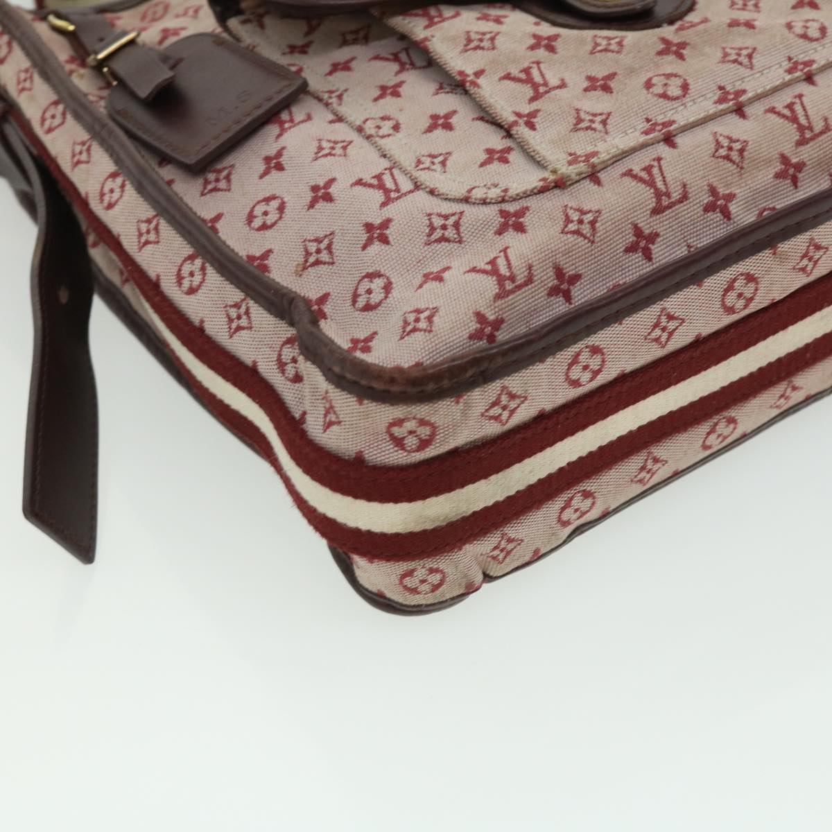 LOUIS VUITTON Monogram Mini Besace Mary Kate Shoulder Bag Red M92321 Auth bs2182