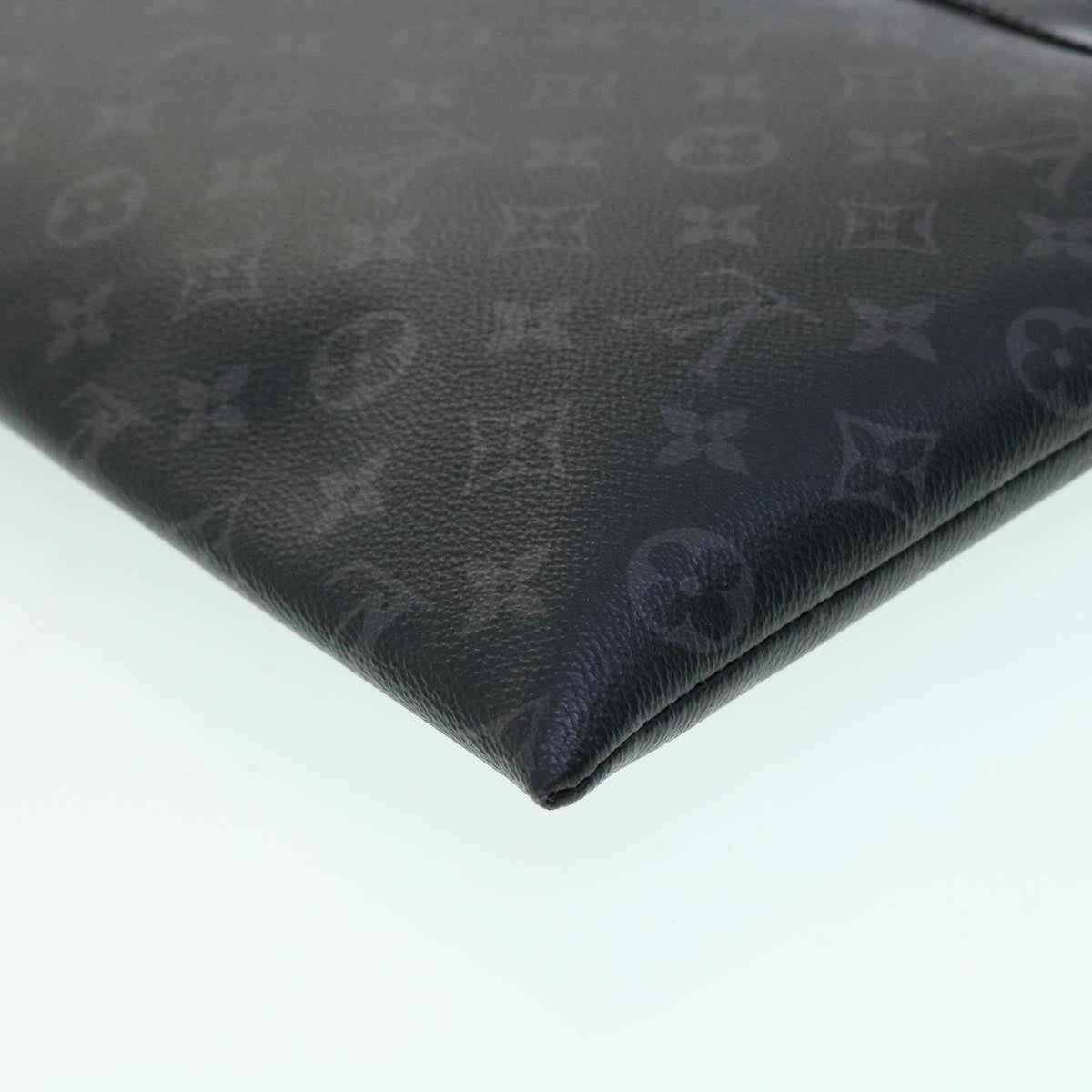 LOUIS VUITTON Monogram Eclipse Pochette Discovery Clutch Bag M62291 Auth bs2259