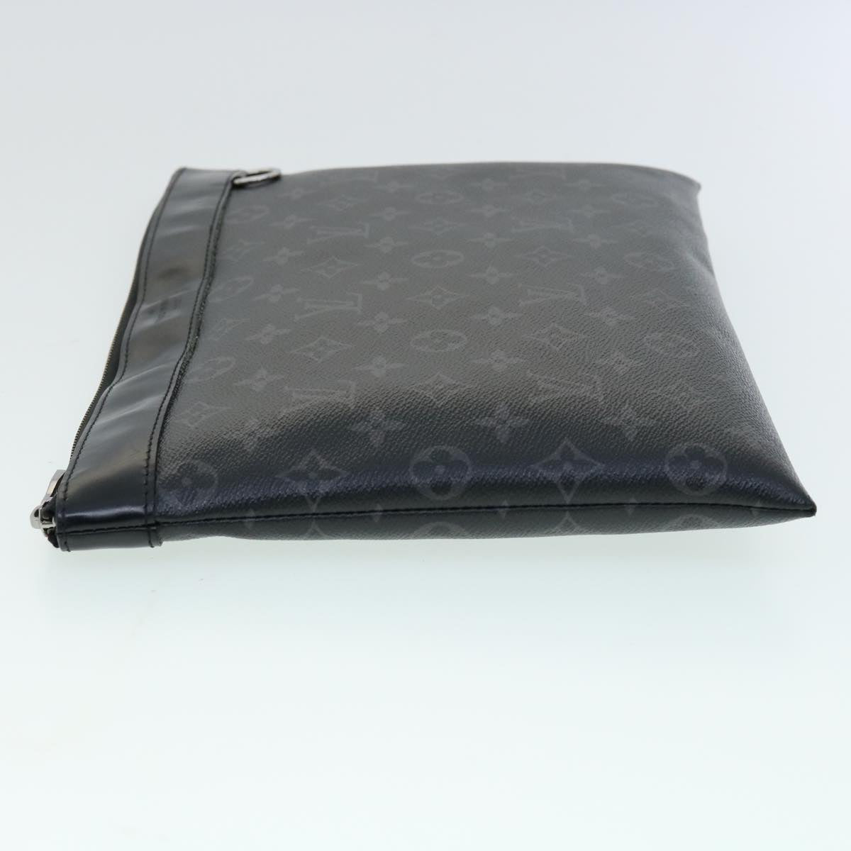 LOUIS VUITTON Monogram Eclipse Pochette Discovery Clutch Bag M62291 Auth bs2259