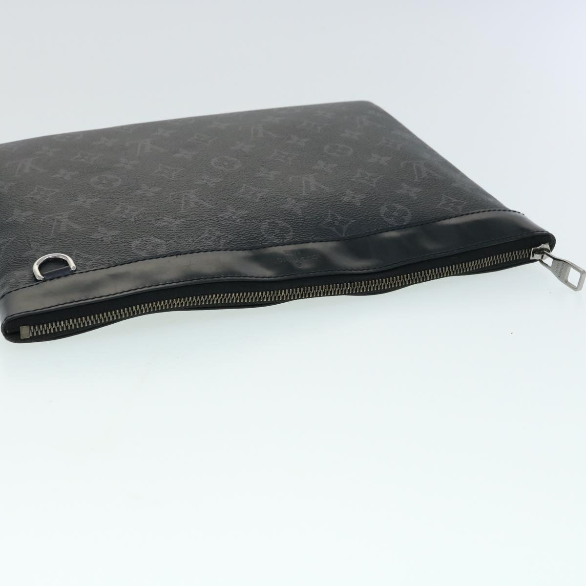 LOUIS VUITTON Monogram Eclipse Pochette Discovery Clutch Bag M62291 Auth bs2259