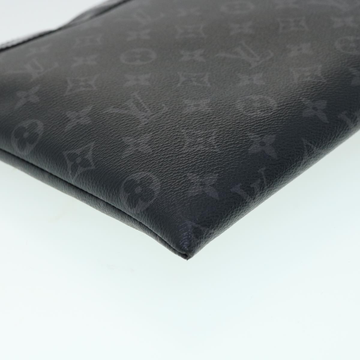 LOUIS VUITTON Monogram Eclipse Pochette Discovery Clutch Bag M62291 Auth bs2259