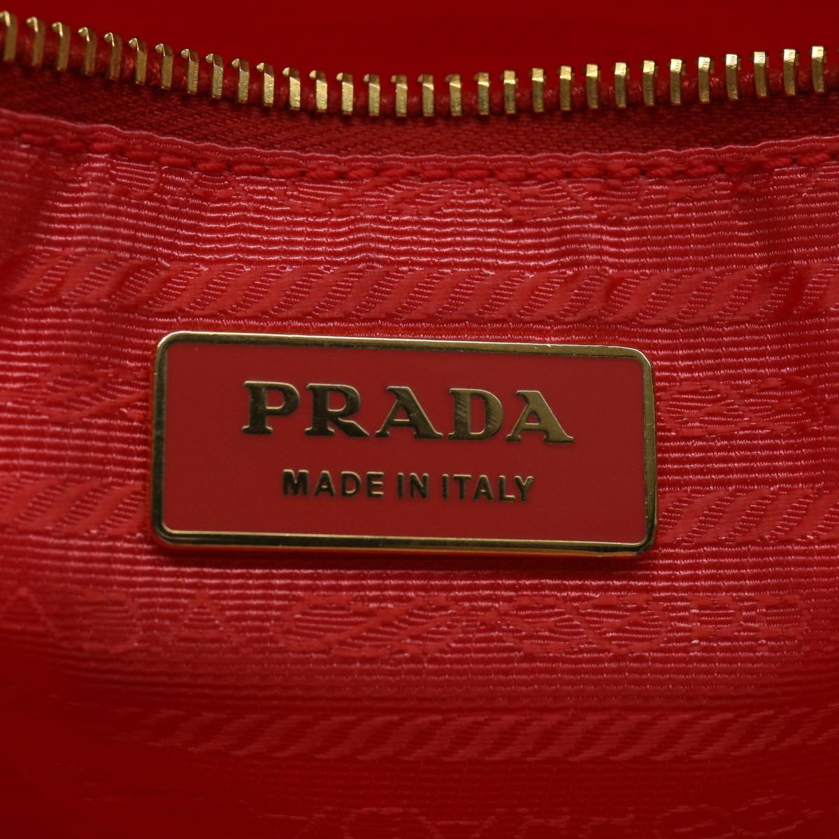 PRADA Hand Bag ribbon Nairo Orange Auth bs2283