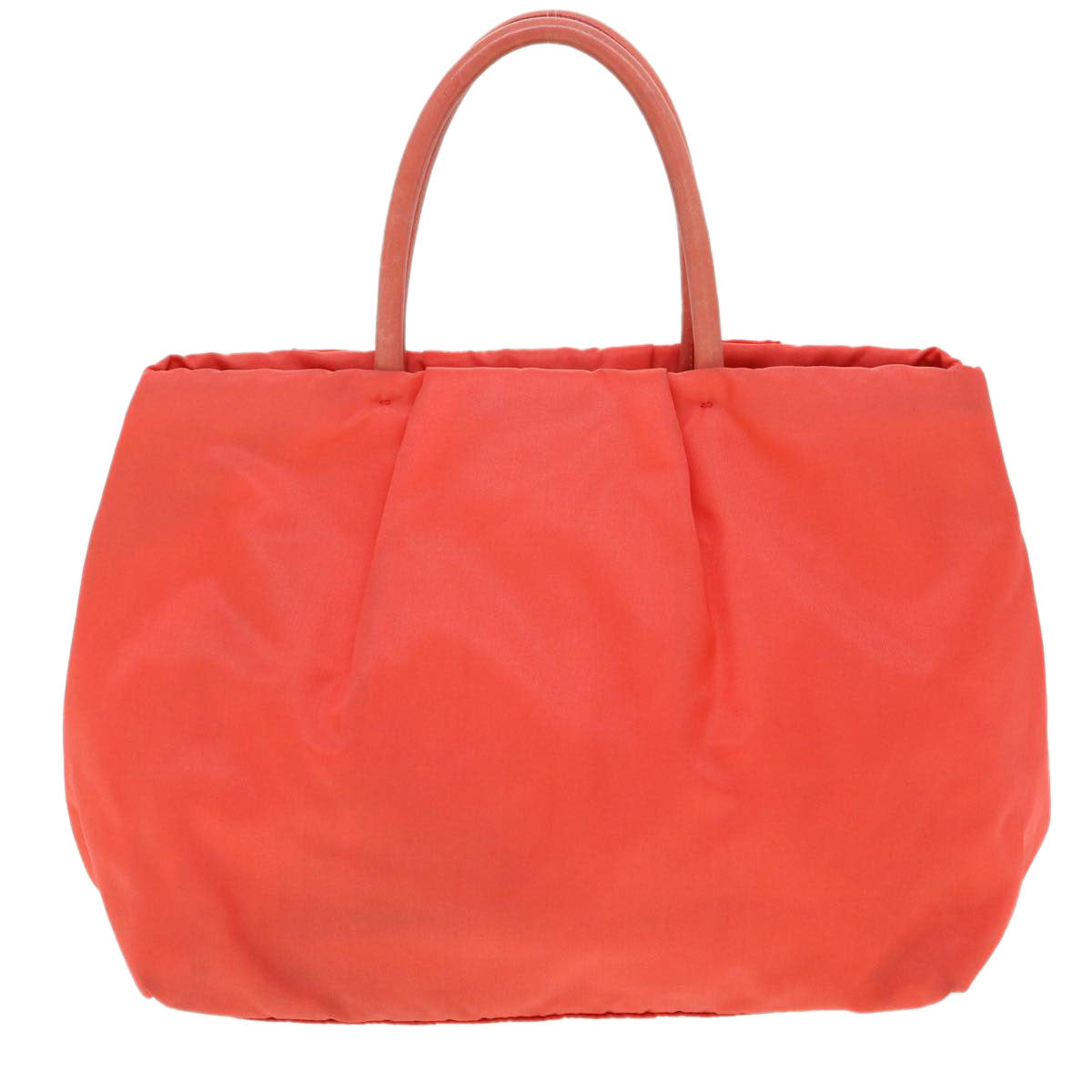PRADA Hand Bag ribbon Nairo Orange Auth bs2283 - 0