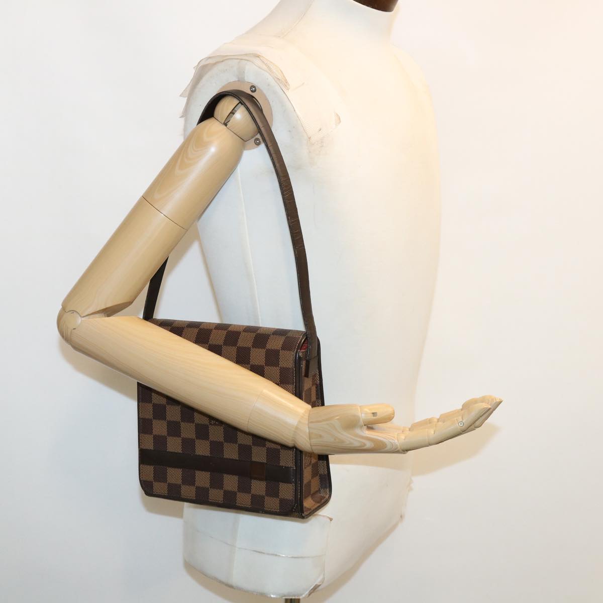 LOUIS VUITTON Damier Ebene Tribeca Mini Shoulder Bag N51162 LV Auth bs2291