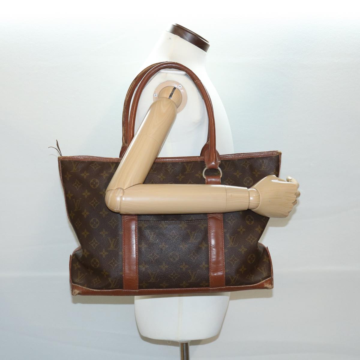 LOUIS VUITTON Monogram Sac Weekend PM Hand Bag M42425 LV Auth bs2314