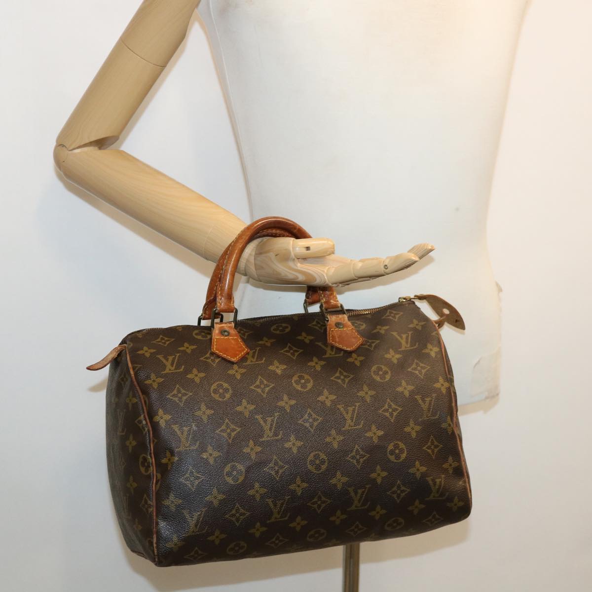 LOUIS VUITTON Monogram Speedy 30 Hand Bag M41526 LV Auth bs2332