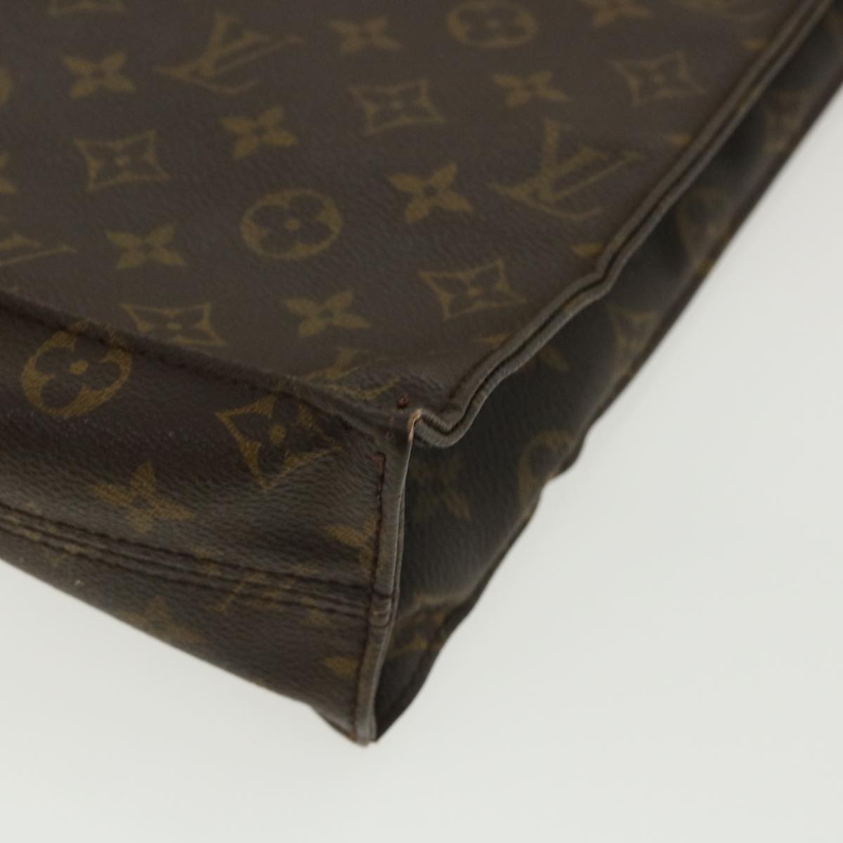 LOUIS VUITTON Monogram Sac Plat Hand Bag M51140 LV Auth bs2333