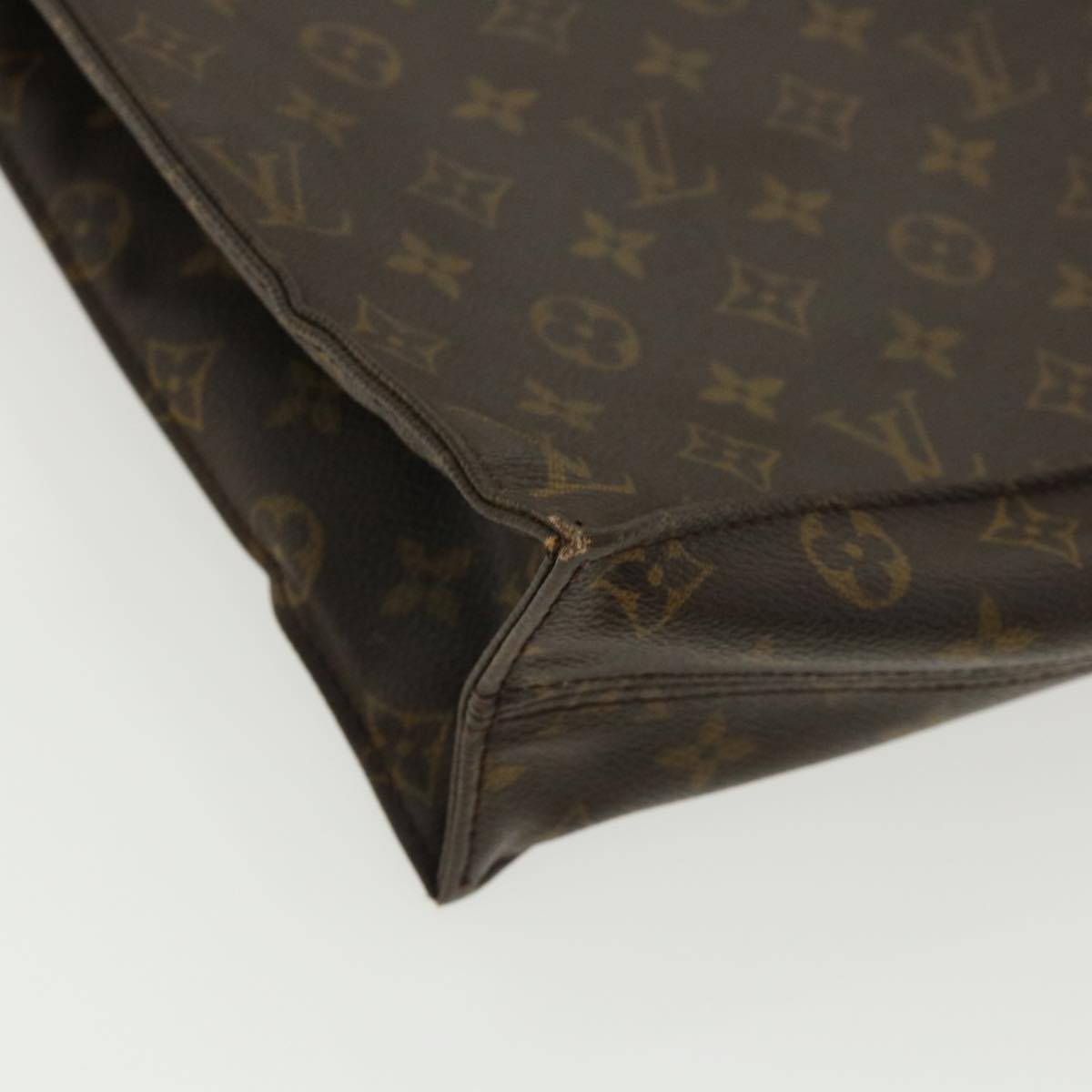 LOUIS VUITTON Monogram Sac Plat Hand Bag M51140 LV Auth bs2333