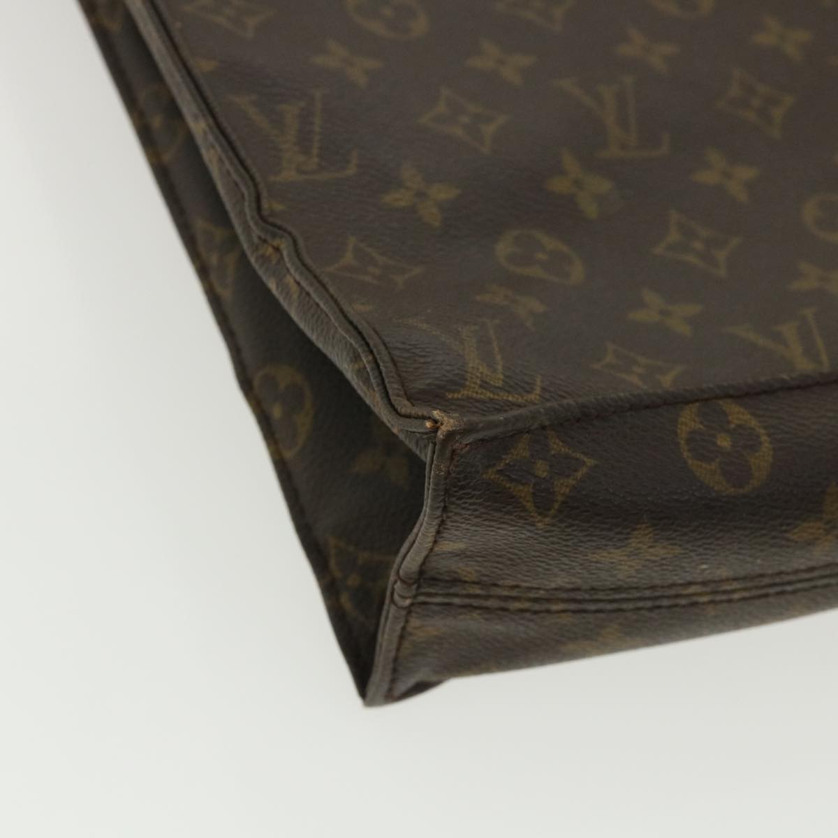 LOUIS VUITTON Monogram Sac Plat Hand Bag M51140 LV Auth bs2333