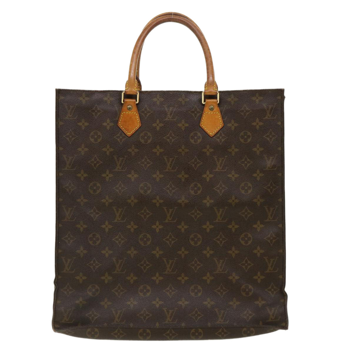 LOUIS VUITTON Monogram Sac Plat Hand Bag M51140 LV Auth bs2333 - 0