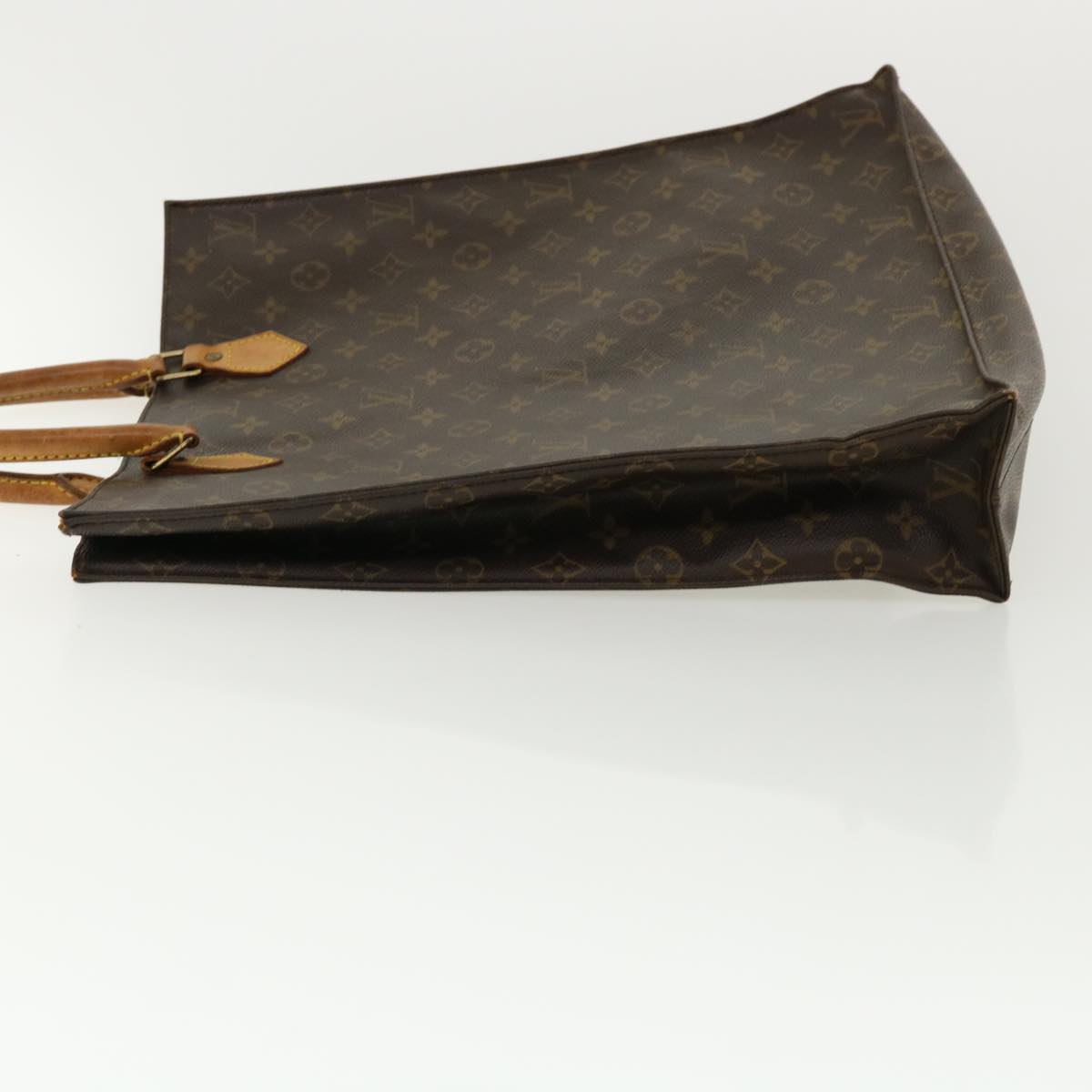 LOUIS VUITTON Monogram Sac Plat Hand Bag M51140 LV Auth bs2333