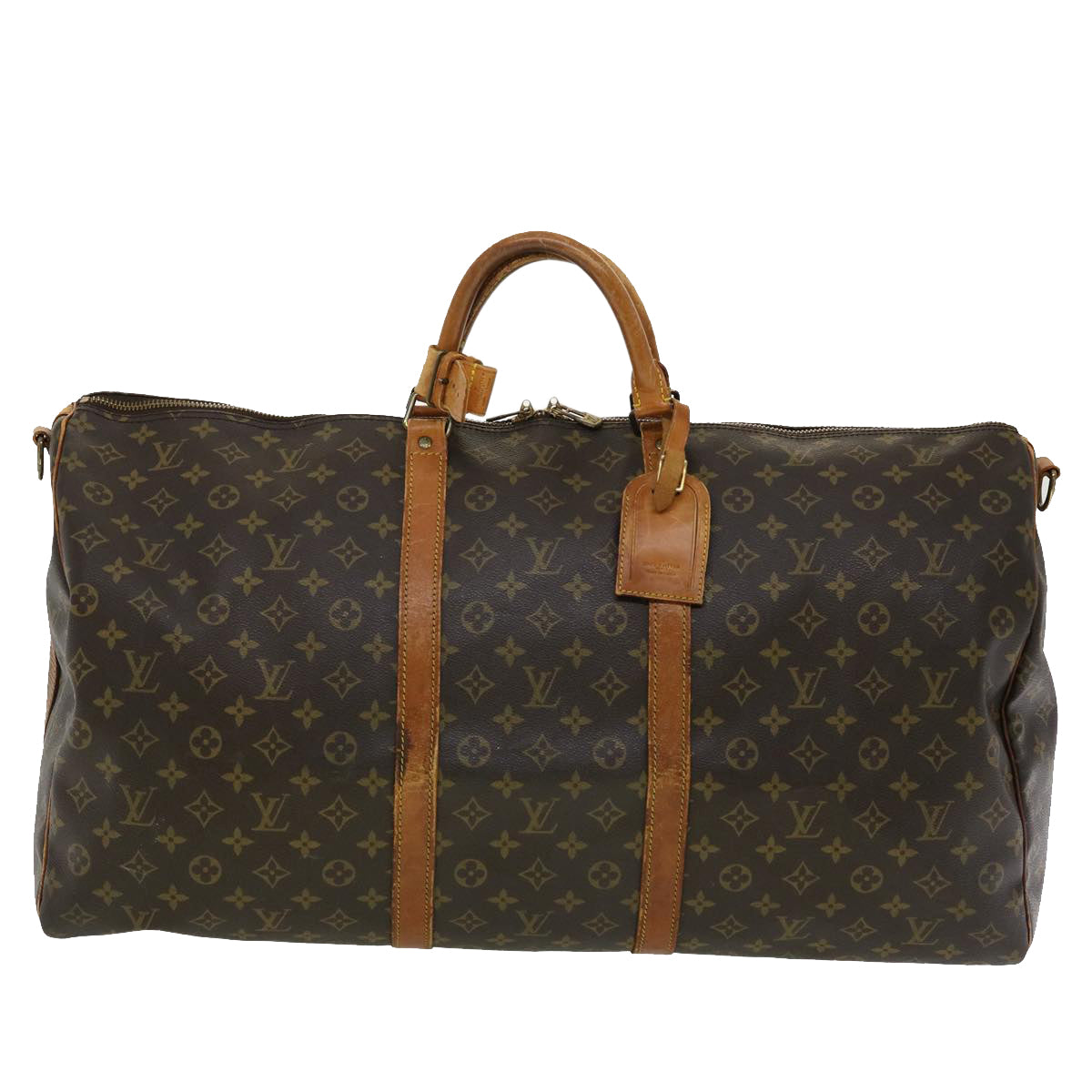 LOUIS VUITTON Monogram Keepall Bandouliere 60 Boston Bag M41412 LV Auth bs2336