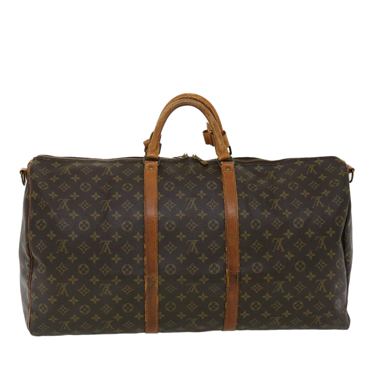 LOUIS VUITTON Monogram Keepall Bandouliere 60 Boston Bag M41412 LV Auth bs2336