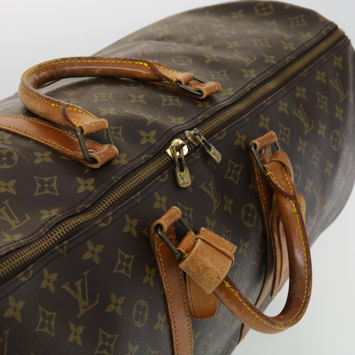 LOUIS VUITTON Monogram Keepall Bandouliere 60 Boston Bag M41412 LV Auth bs2336