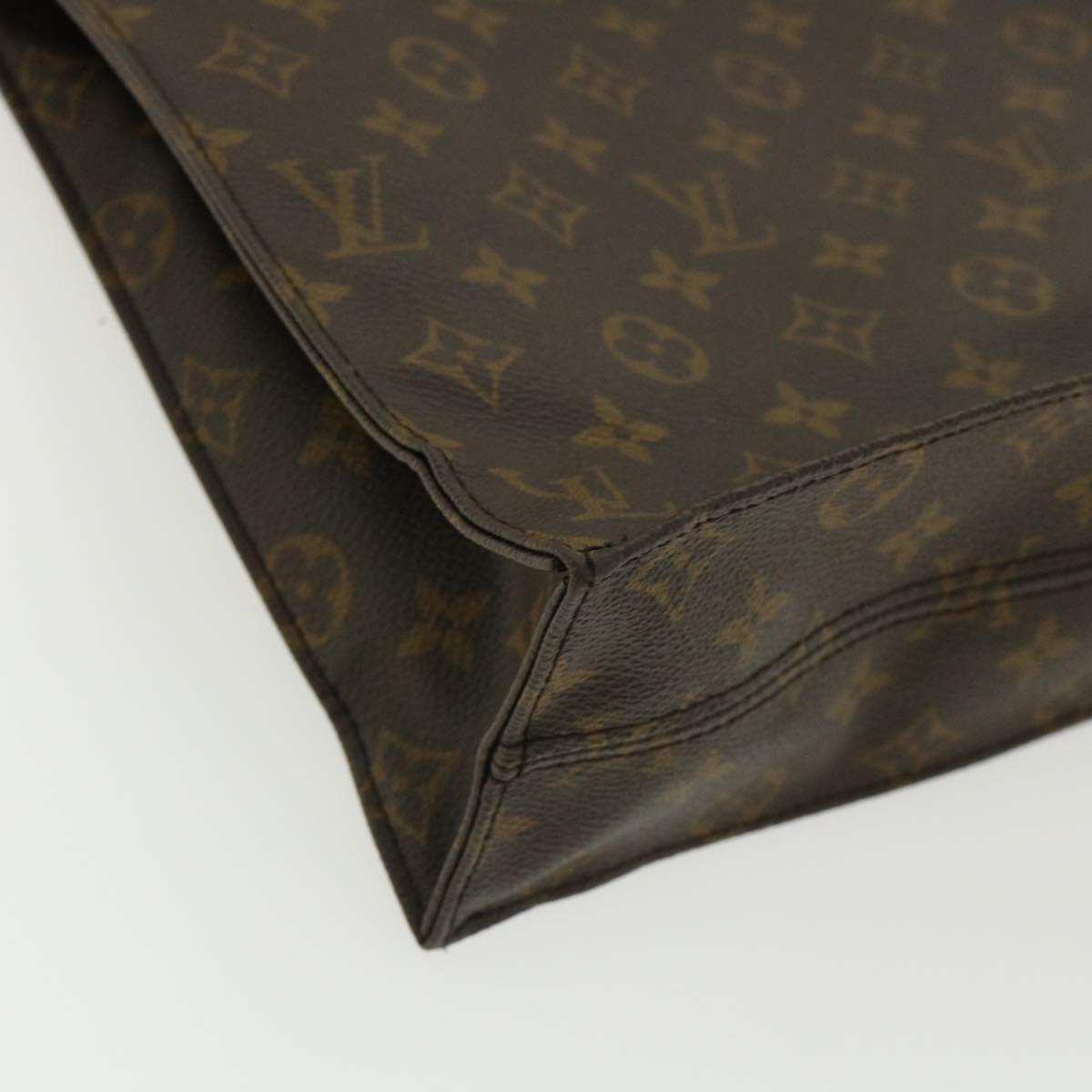 LOUIS VUITTON Monogram Sac Plat Hand Bag M51140 LV Auth bs2348