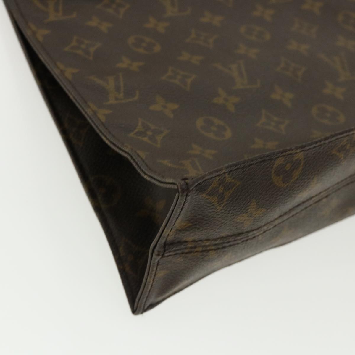 LOUIS VUITTON Monogram Sac Plat Hand Bag M51140 LV Auth bs2348