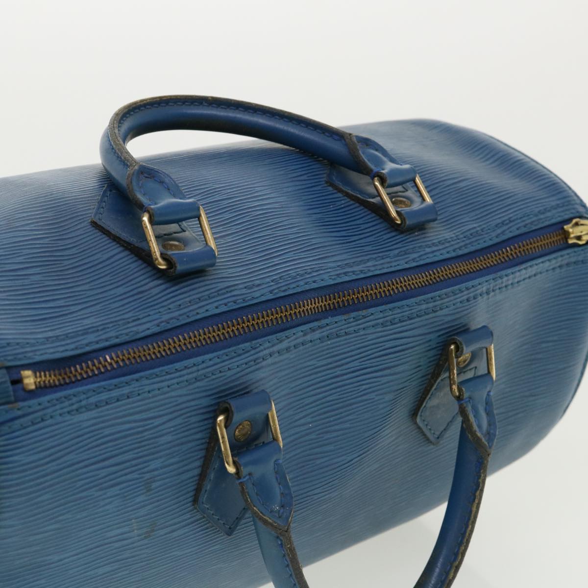 LOUIS VUITTON Epi Speedy 30 Hand Bag Blue M43005 LV Auth bs2359