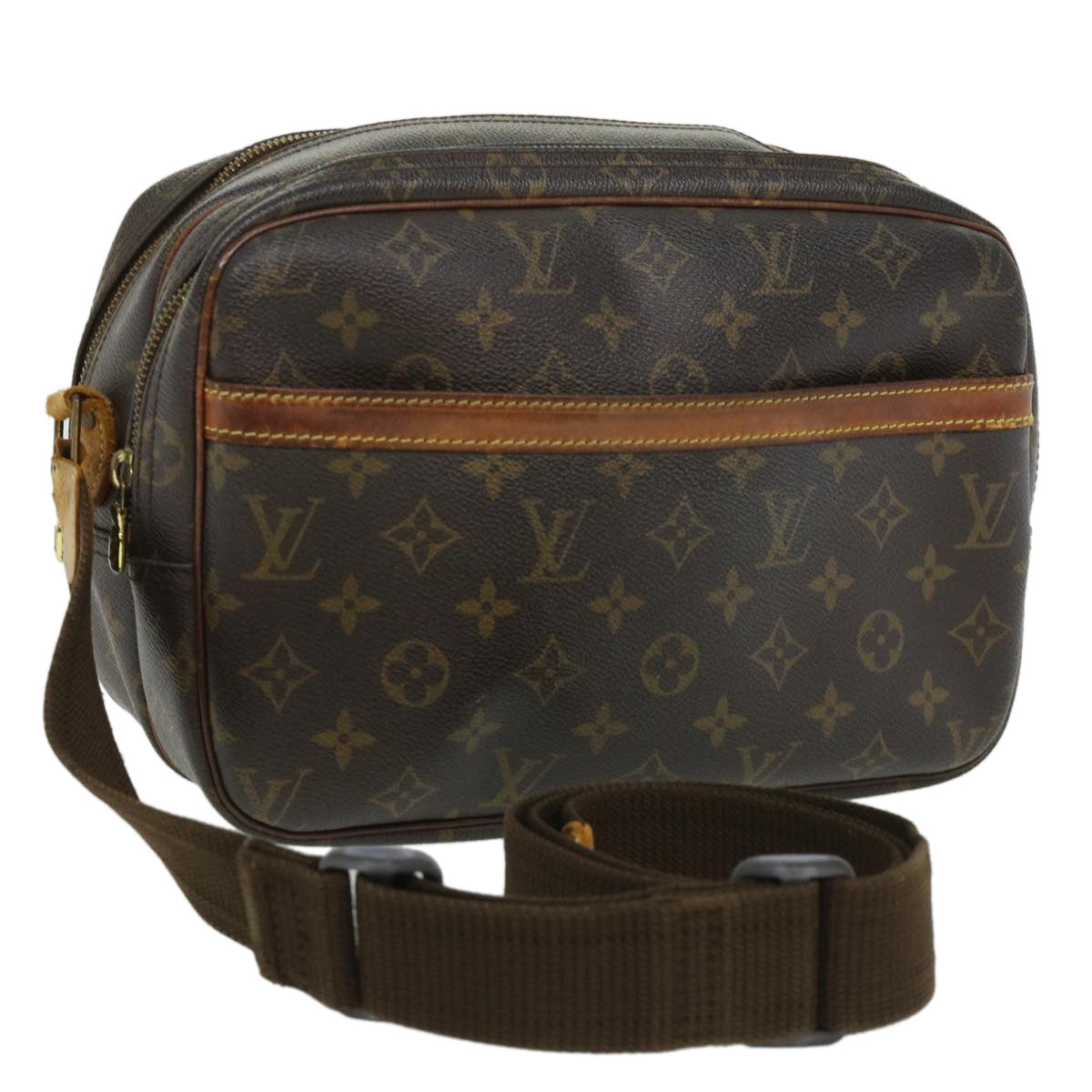 LOUIS VUITTON Monogram Reporter PM Shoulder Bag M45254 LV Auth bs2396