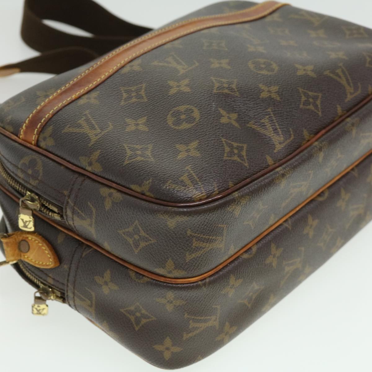 LOUIS VUITTON Monogram Reporter PM Shoulder Bag M45254 LV Auth bs2396