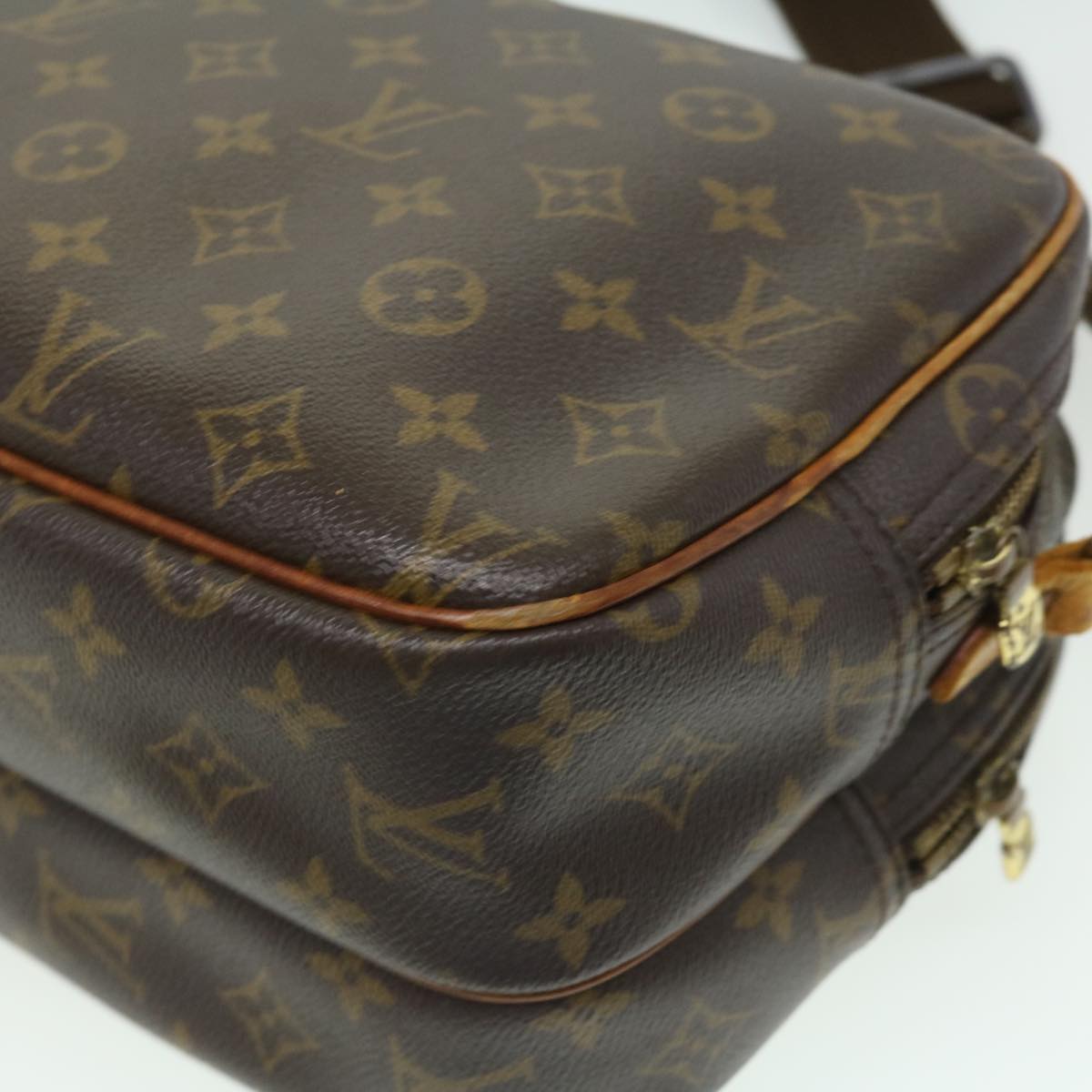 LOUIS VUITTON Monogram Reporter PM Shoulder Bag M45254 LV Auth bs2396