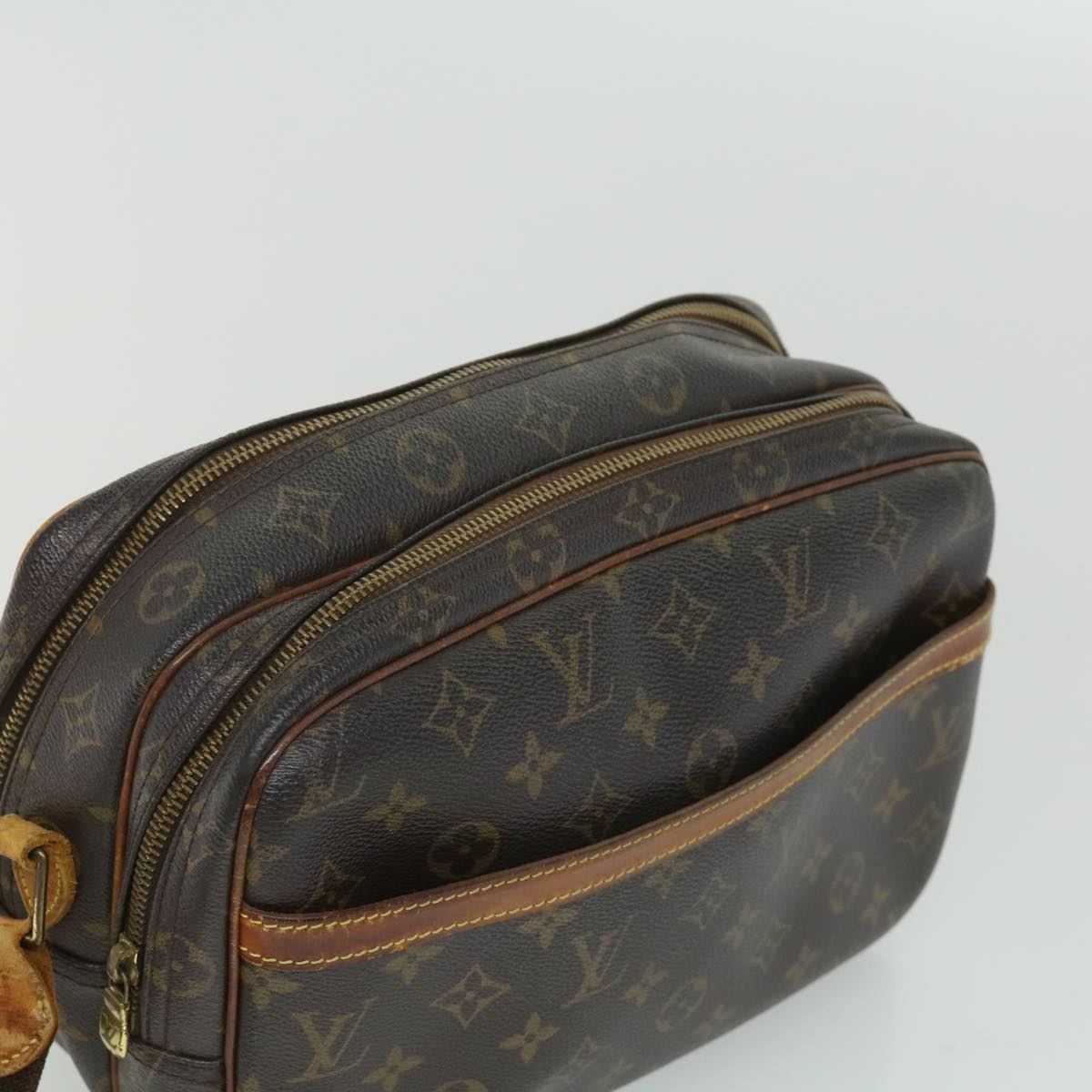 LOUIS VUITTON Monogram Reporter PM Shoulder Bag M45254 LV Auth bs2396