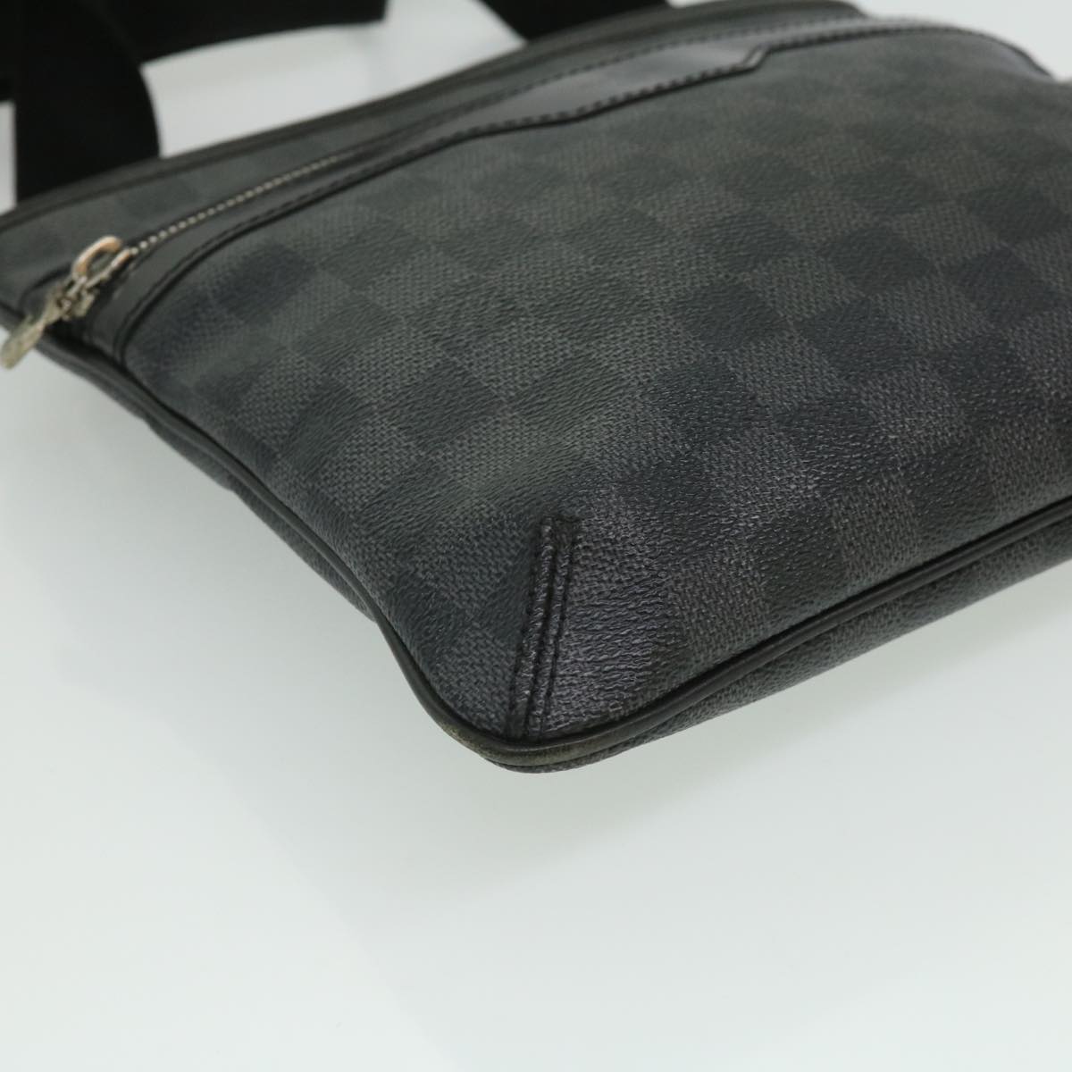 LOUIS VUITTON Damier Graphite Thomas Shoulder Bag N58028 LV Auth bs2399