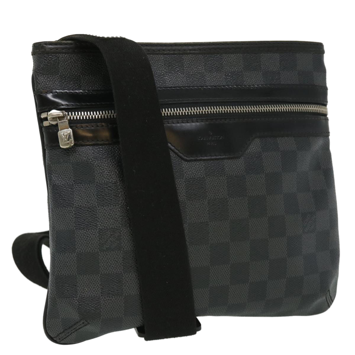 LOUIS VUITTON Damier Graphite Thomas Shoulder Bag N58028 LV Auth bs2399