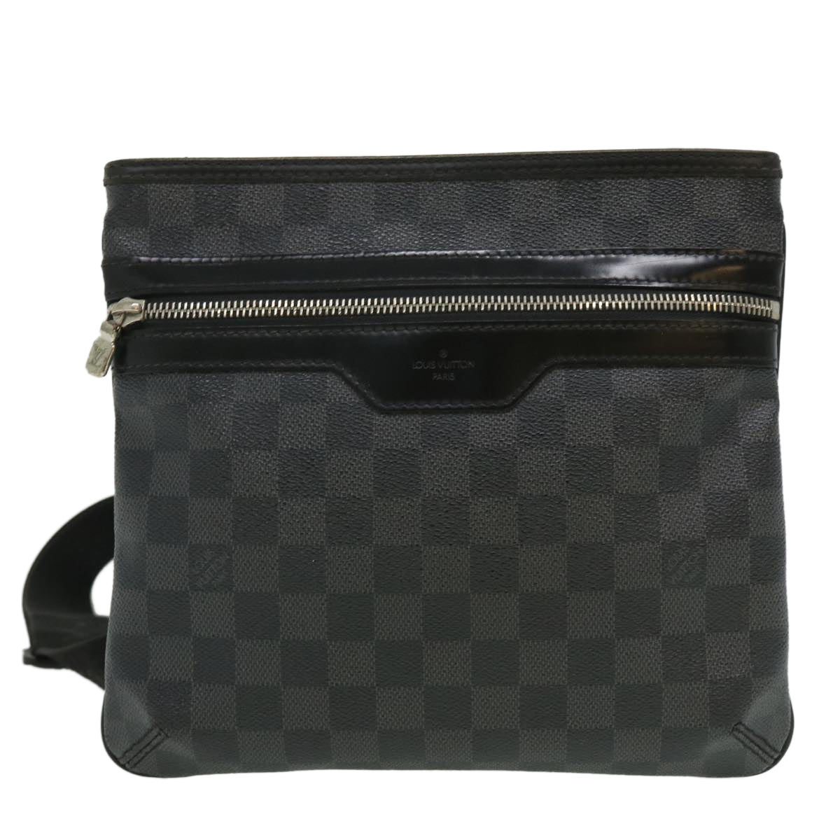 LOUIS VUITTON Damier Graphite Thomas Shoulder Bag N58028 LV Auth bs2399