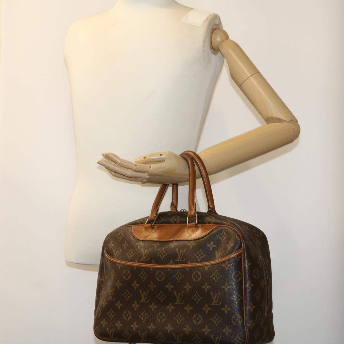 LOUIS VUITTON Monogram Deauville Hand Bag M47270 LV Auth bs2509