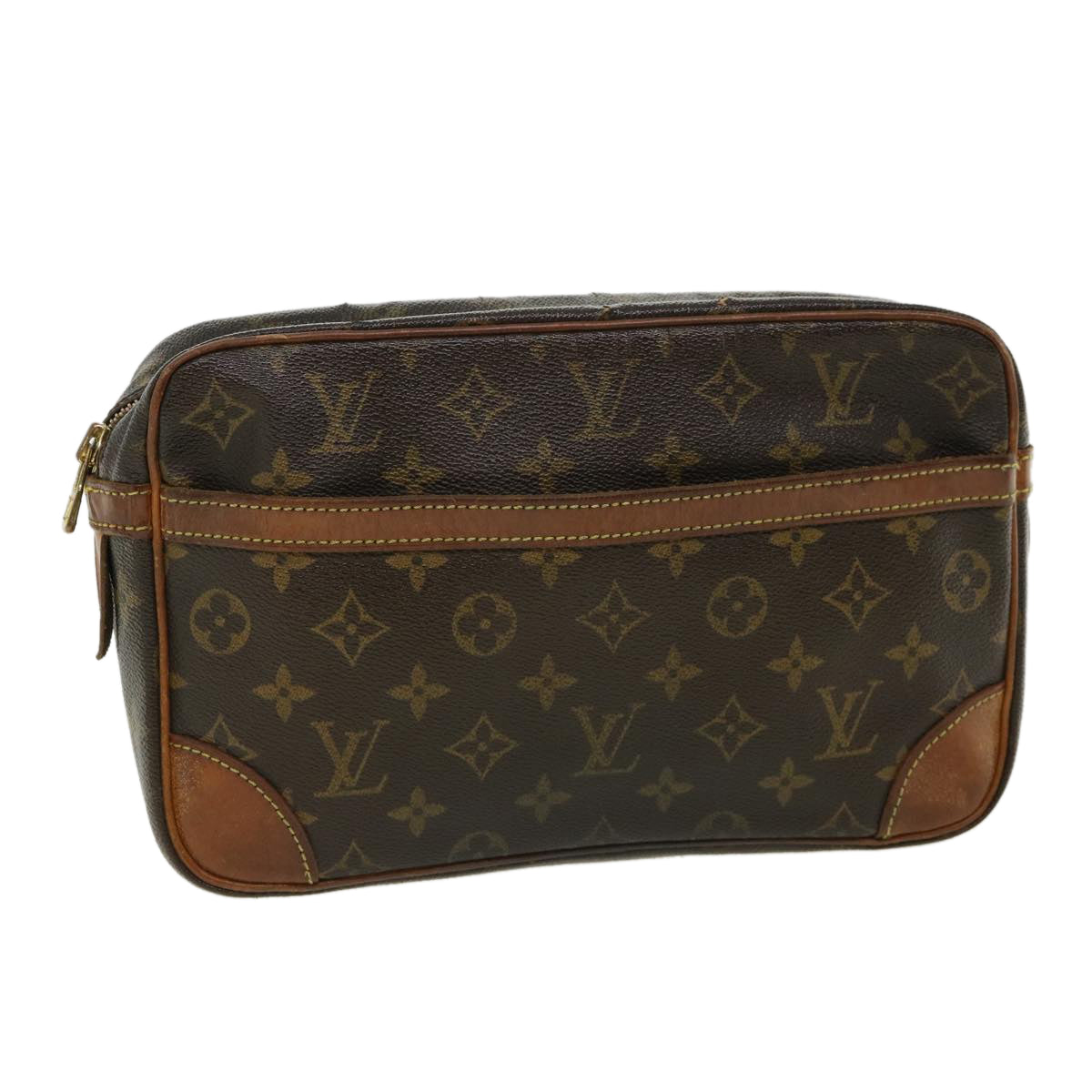 LOUIS VUITTON Monogram Compiegne 28 Clutch Bag M51845 LV Auth bs2621