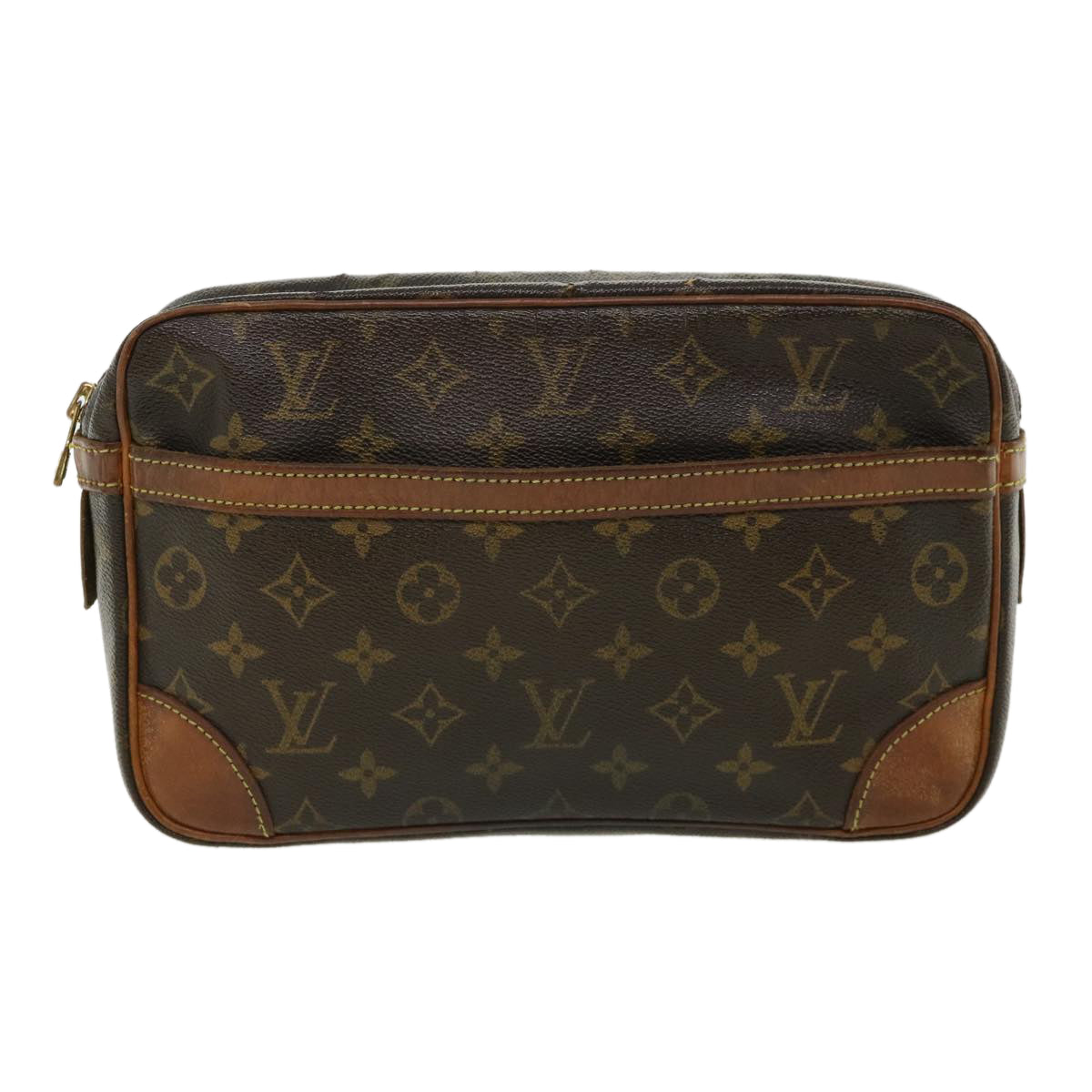 LOUIS VUITTON Monogram Compiegne 28 Clutch Bag M51845 LV Auth bs2621