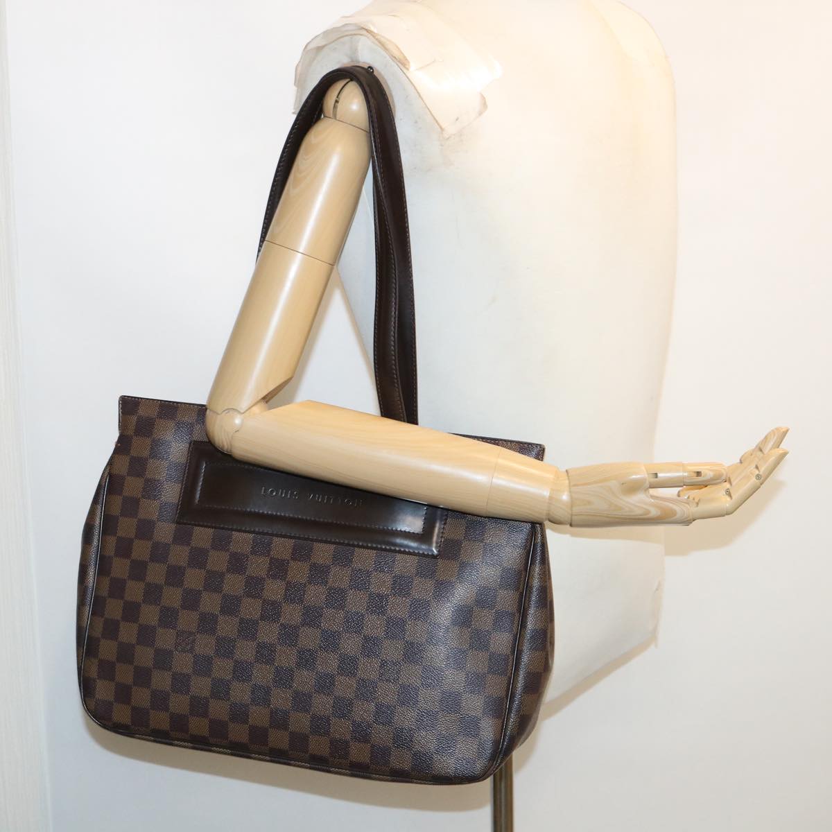 LOUIS VUITTON Damier Ebene Parioli PM Tote Bag N51123 LV Auth bs2707