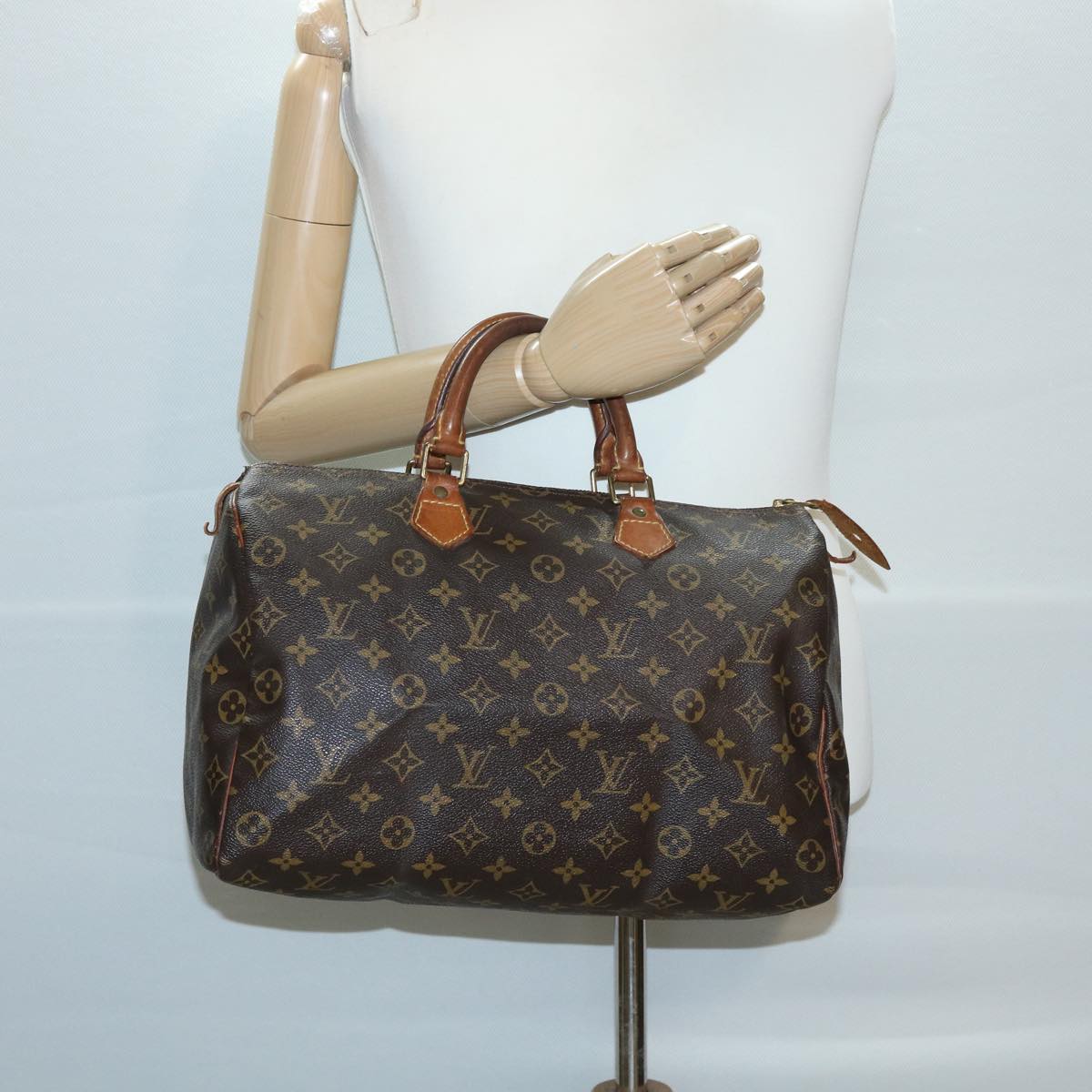 LOUIS VUITTON Monogram Speedy 35 Hand Bag M41524 LV Auth bs2732