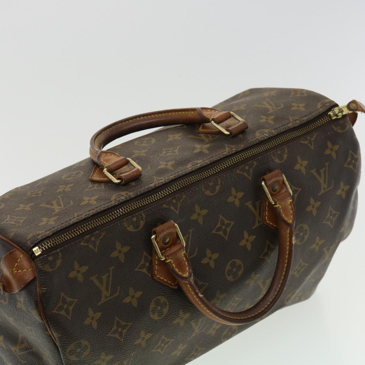 LOUIS VUITTON Monogram Speedy 35 Hand Bag M41524 LV Auth bs2732