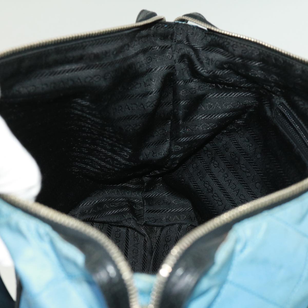 PRADA Quilted Shoulder Bag Nylon Blue Auth bs2785