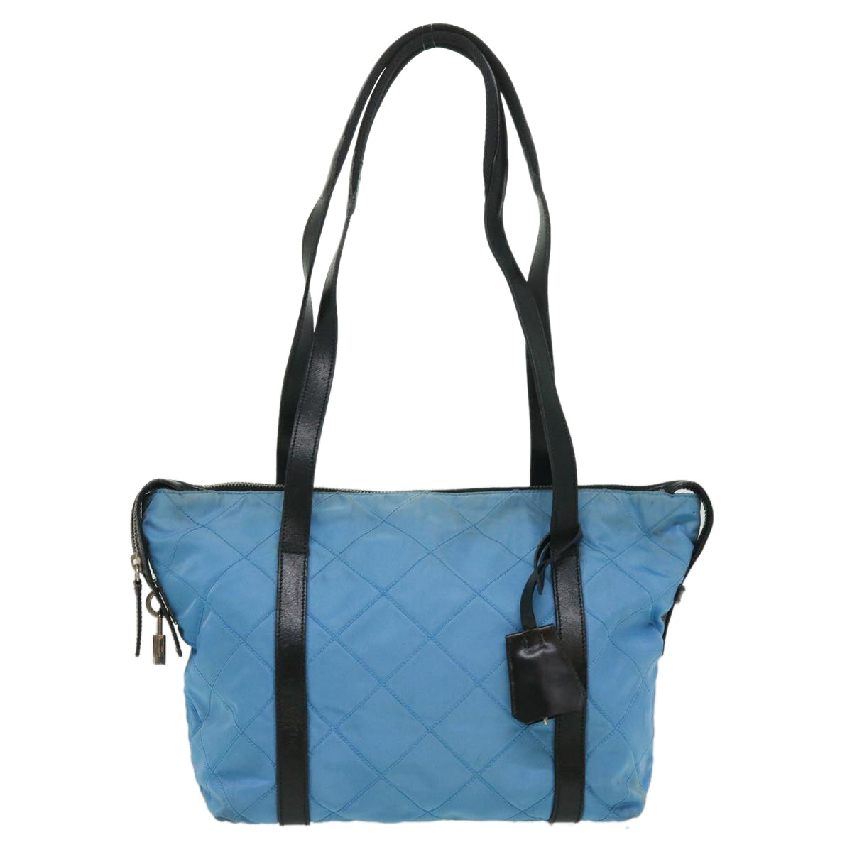 PRADA Quilted Shoulder Bag Nylon Blue Auth bs2785 - 0