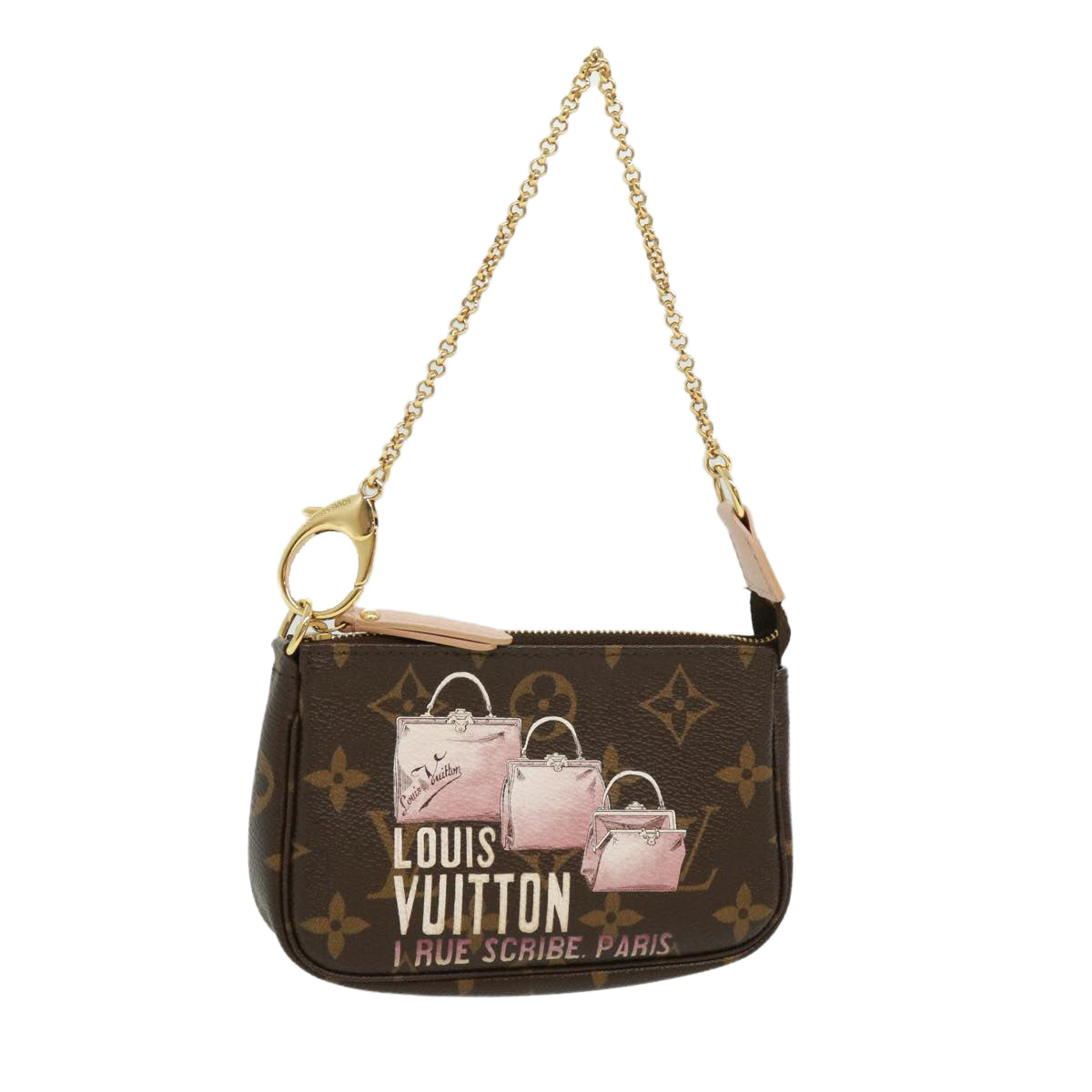 LOUIS VUITTON Mini Pochette Accessoires I RUE SCRIBE. PARIS M60245 Auth bs2817A