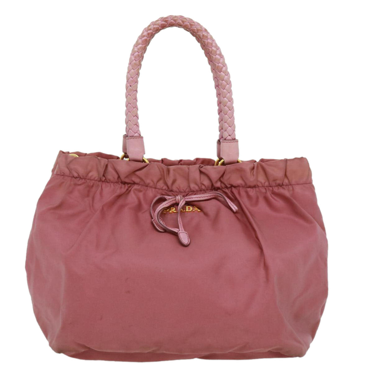 PRADA Hand Bag Nylon Pink Auth bs2904